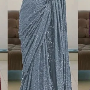 Midnight Glimmer Sequin Saree